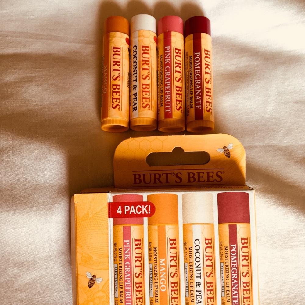 Burt’s Bee’s Moisturizing Lip Balm 4 Pack